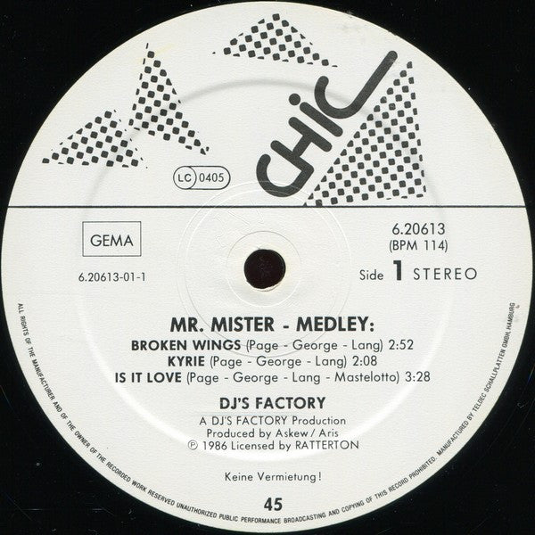 DJ's Factory - Mr. Mister Medley