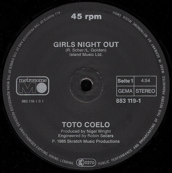 Toto Coelo - Girls Night Out