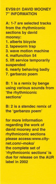David Mooney - 7 Parts From The Rhythmiconic Sections