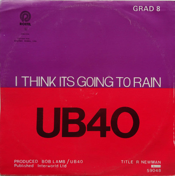 UB40 - My Way Of Thinking / I Think Its Going To Rain Today