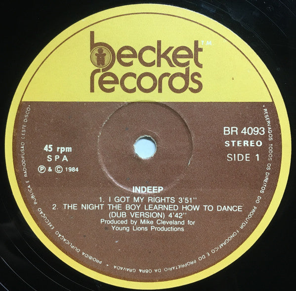 Indeep - I Got My Rights / The Night The Boy Learned How To Dance