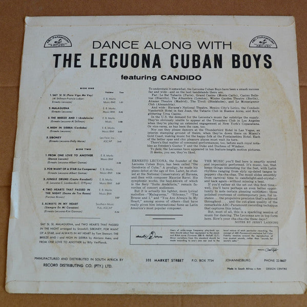 Lecuona Cuban Boys Featuring Candido - Dance Along With The Lecuona Cuban Boys