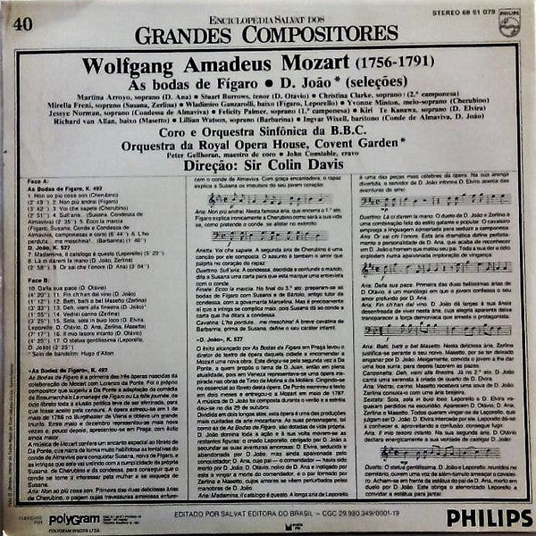 Wolfgang Amadeus Mozart - Enciclopédia Salvat Dos Grandes Compositores nº 40