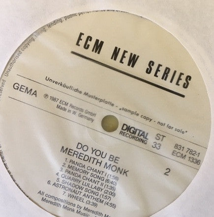 Meredith Monk - Do You Be