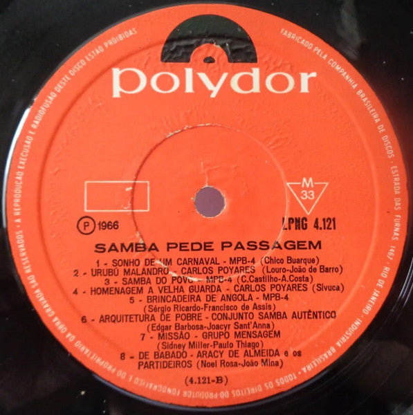 Aracy De Almeida, Ismael Silva, MPB4, Carlos Poyares, Conjunto Samba Autêntico, Grupo Mensagem, Os Partideiros - Samba Pede Passagem