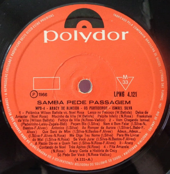 Aracy De Almeida, Ismael Silva, MPB4, Carlos Poyares, Conjunto Samba Autêntico, Grupo Mensagem, Os Partideiros - Samba Pede Passagem