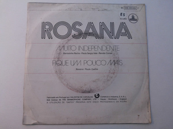 Rosana (2) - Fique Um Pouco Mais / Muito Independente