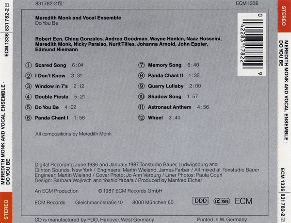 Meredith Monk - Do You Be