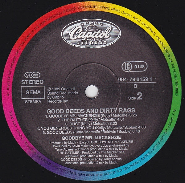 Goodbye Mr. Mackenzie - Good Deeds And Dirty Rags