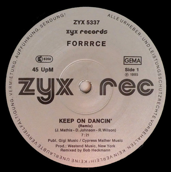 Forrrce - Keep On Dancin'