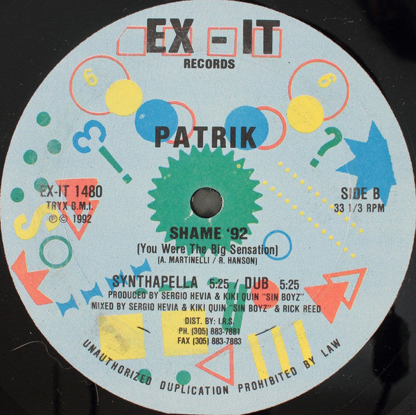 Patrik (17) - Shame '92 (You Were The Big Sensation)