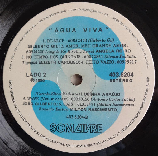 Various - Agua Viva (Trilha Sonora Original Da Novela)