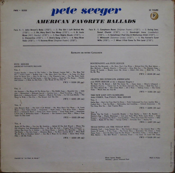 Pete Seeger - American Favorite Ballads 3