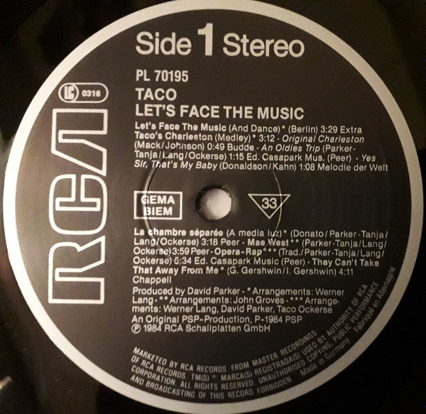 Taco - Let's Face The Music