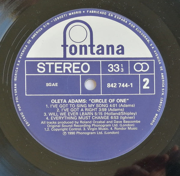 Oleta Adams - Circle Of One