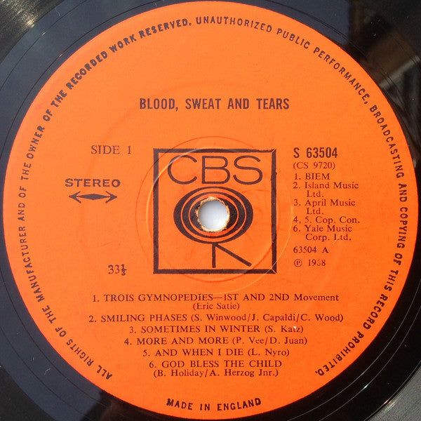 Blood, Sweat And Tears - Blood, Sweat And Tears