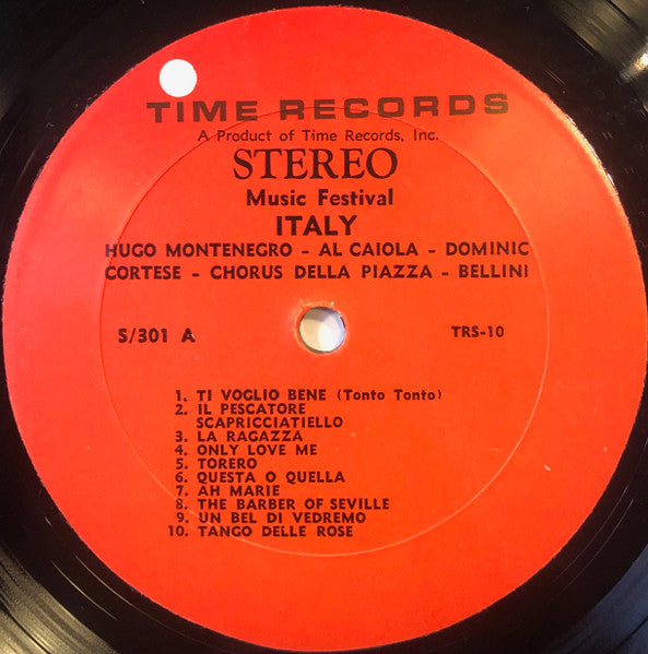 Hugo Montenegro, Chorus Della Piazza, Al Caiola, Dominic Cortese, Luciano Bellini - Music Festival: Italy