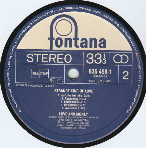 Love And Money - Strange Kind Of Love