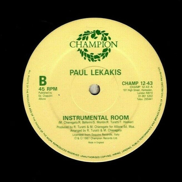 Paul Lekakis - Boom Boom (Let's Go Back To My Room)