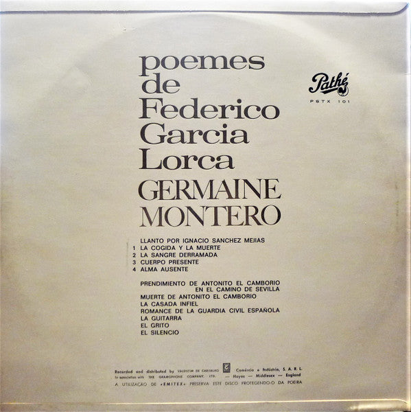 Federico García Lorca - Germaine Montero - Poemes De Federico Garcia Lorca