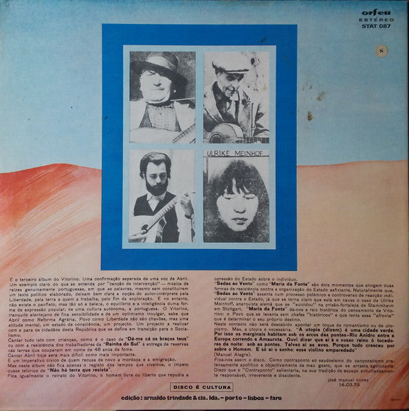 Vitorino - Não Há Terra Que Resista - Contraponto