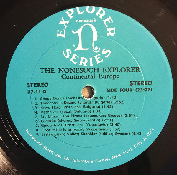 Various - The Nonesuch Explorer - Music From Distant Corners Of The World - Treasures Of The Explorer Series
