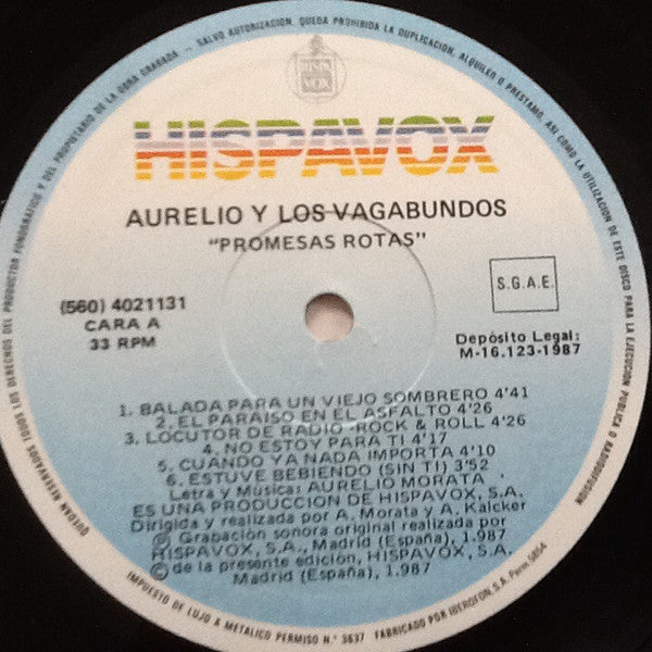 Aurelio Y Los Vagabundos - Promesas Rotas