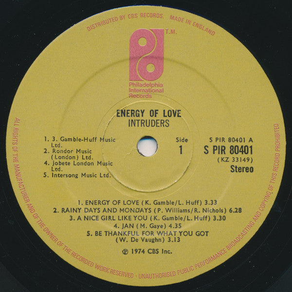 The Intruders - Energy Of Love