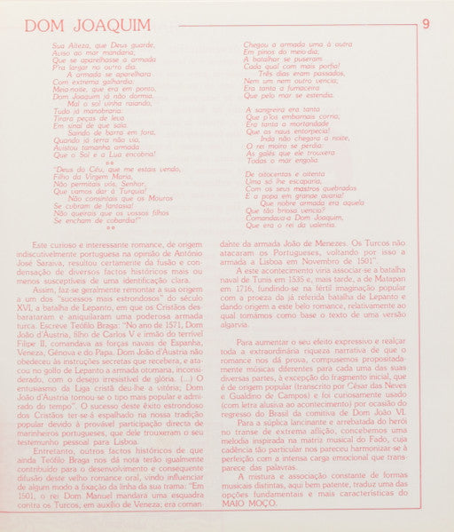 Maio Moço - Cantigas De Marear