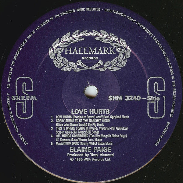 Elaine Paige - Love Hurts