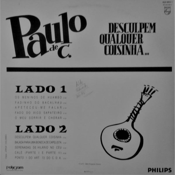 Paulo de Carvalho - Desculpem Qualquer Coisinha