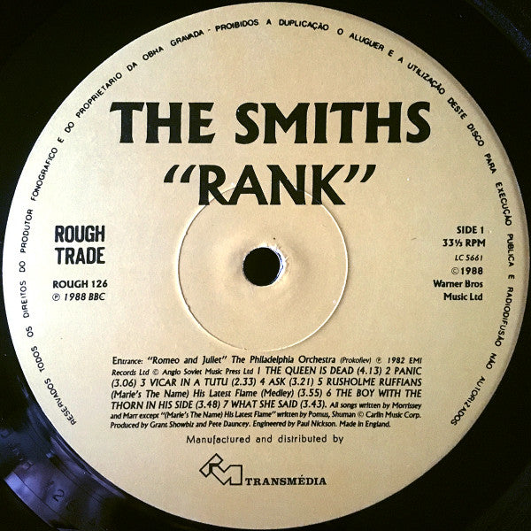 The Smiths - Rank