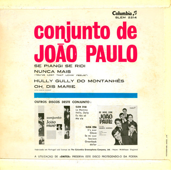 Conjunto Académico João Paulo - + 1 Disco = 4 Sucessos
