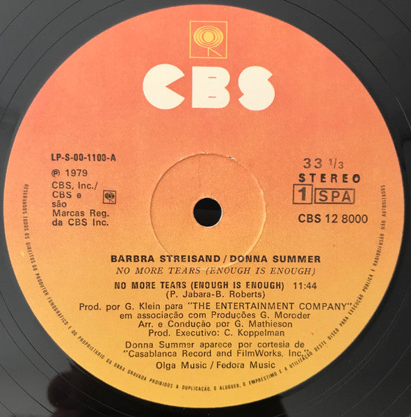 Barbra Streisand & Donna Summer - No More Tears (Enough Is Enough)