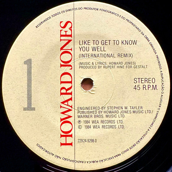 Howard Jones - Like To Get To Know You Well