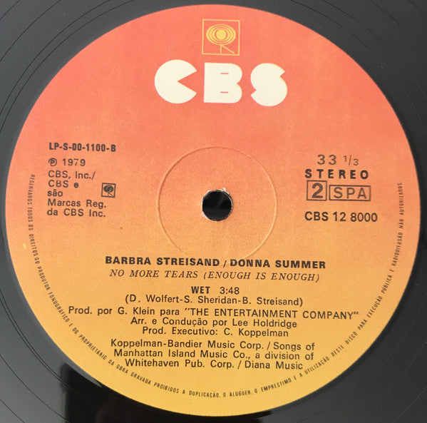 Barbra Streisand & Donna Summer - No More Tears (Enough Is Enough)
