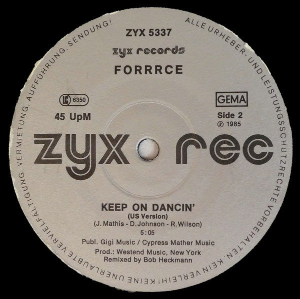 Forrrce - Keep On Dancin'