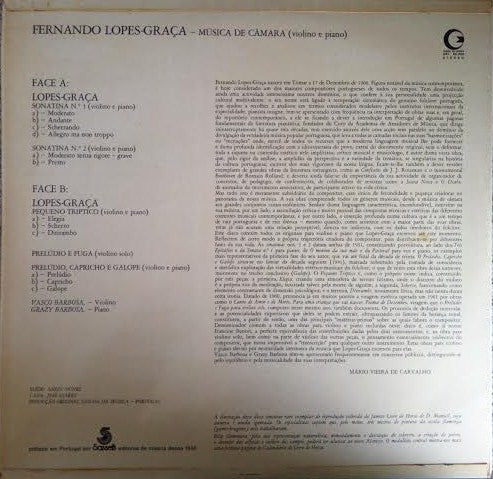 Fernando Lopes-Graça, Vasco Barbosa, Grazi Barbosa - Música De Câmara (Violino E Piano)