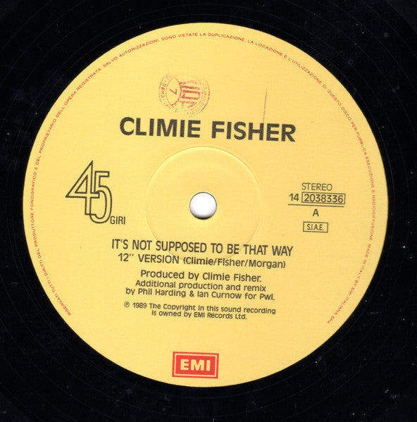 Climie Fisher - It's Not Supposed To Be That Way