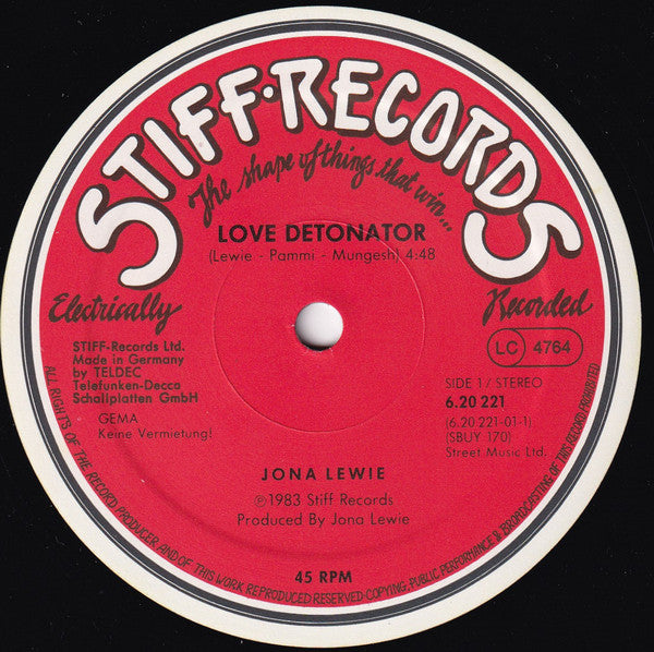 Jona Lewie - Love Detonator (Re-mixed Extended 12" Version)