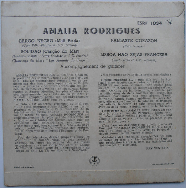 Amália Rodrigues - Les Amants Du Tage