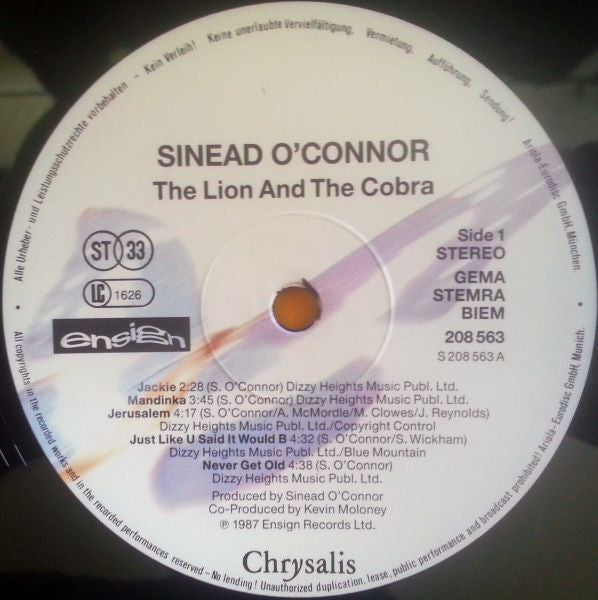 Sinéad O'Connor - The Lion And The Cobra