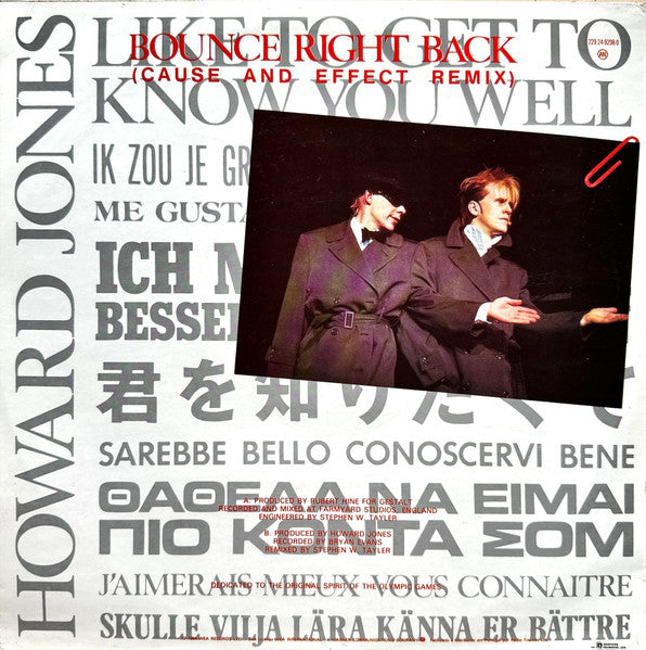 Howard Jones - Like To Get To Know You Well
