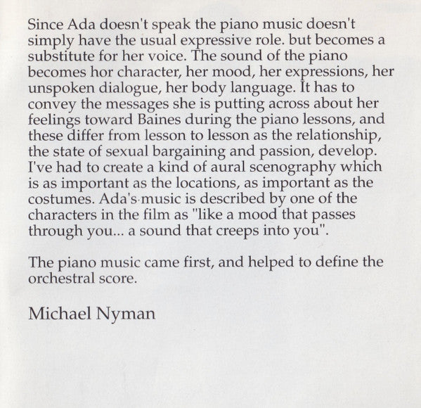 Michael Nyman - The Piano