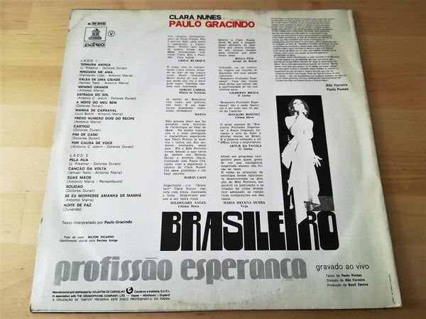 Clara Nunes E Paulo Gracindo - Brasileiro Profissão Esperança