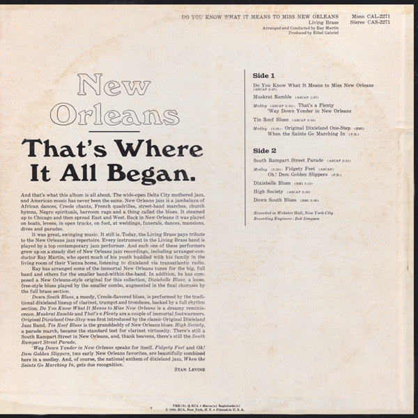 Living Brass - Do You Know What It Means To Miss New Orleans
