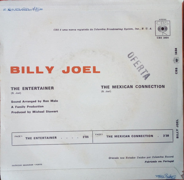 Billy Joel - The Entertainer / The Mexican Connection