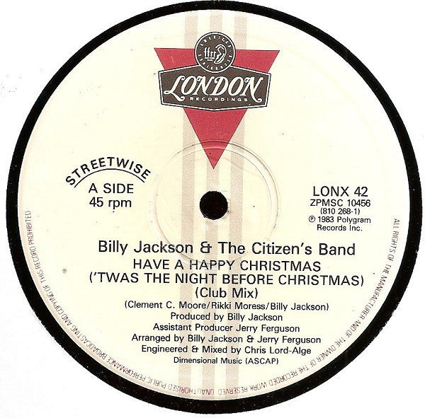 Billy Jackson & The Citizens' Band - Have A Happy Christmas ('Twas The Night Before Christmas)