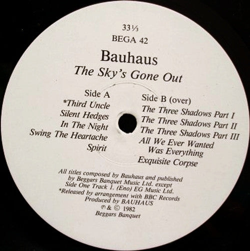 Bauhaus - The Sky's Gone Out