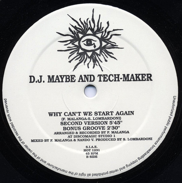 DJ Maybe (2) And Tech - Maker - Why Can't We Start Again